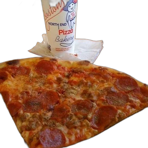 food, weapon, 3d render, slice, pizza, pepperoni, sausage, white transparent PNG cut-out