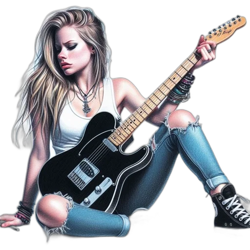 photorealistic, cartoon, concept art, fantasy art, neon lights, blue, young, woman transparent PNG cut-out