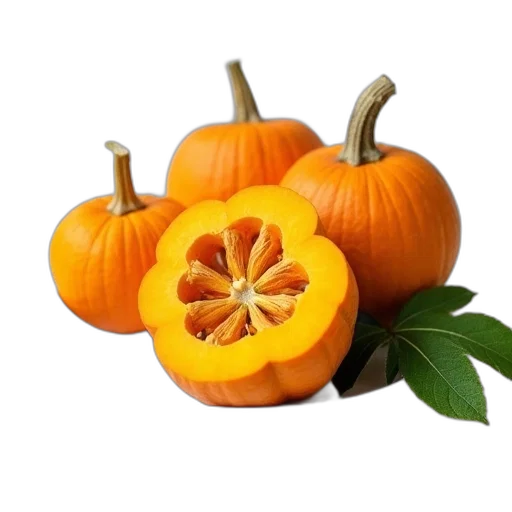 food, photorealistic, white, tray, holding, orange, cut, pumpkins transparent PNG cut-out