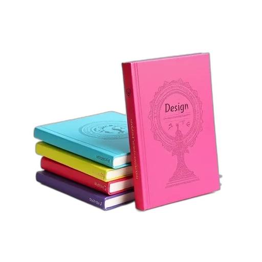 colorful, pastel, neon, set, notebooks, pink, notebook, displayed transparent PNG cut-out