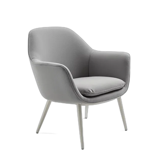 furniture, 3d render, monochrome, modern, minimalist, armchair, simple, geometric transparent PNG cut-out