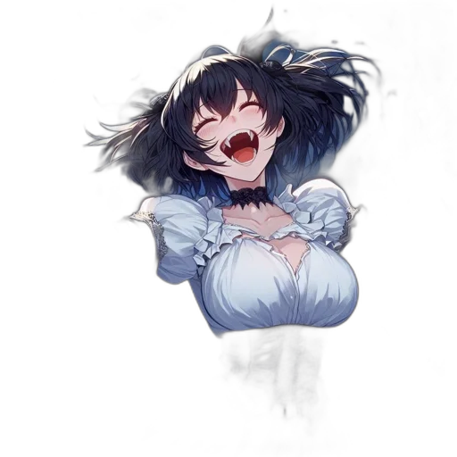 creature, dress, face, weapon, anime, pixel art, concept art, fantasy art transparent PNG cut-out