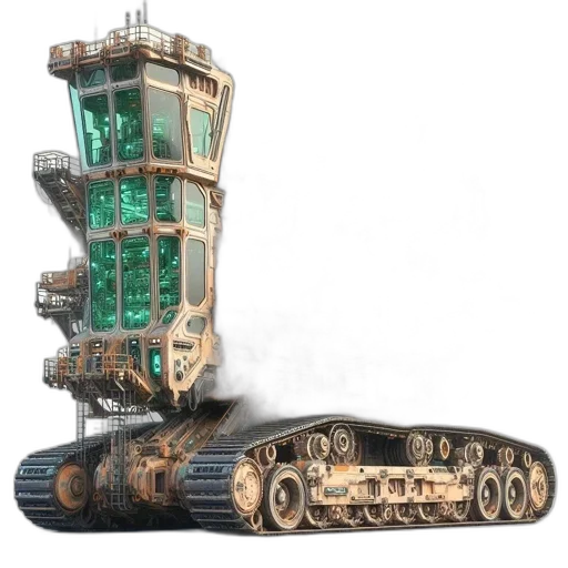 robot, building, weapon, furniture, concept art, 3d render, cyberpunk, fantasy art transparent PNG cut-out