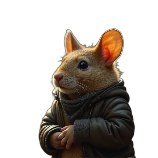 animal, jacket, staff, creature transparent PNG cut-out