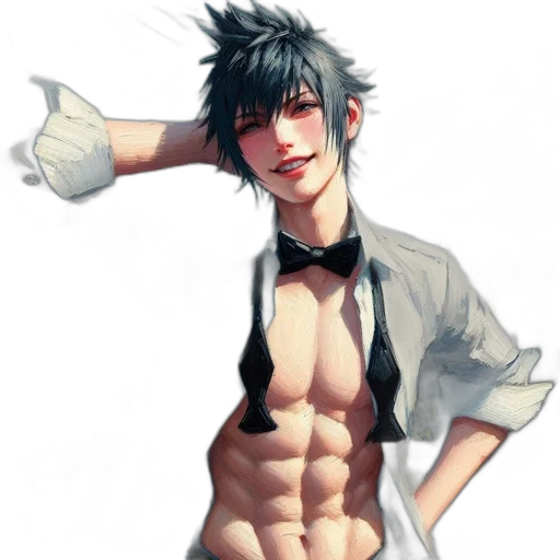 concept art, photorealistic, pixel art, fantasy art, confident-looking, male, character, spiky transparent PNG cut-out