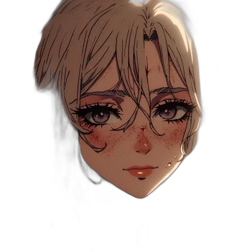 mask, face, hair, creature, anime, pixel art, watercolor, cartoon transparent PNG cut-out