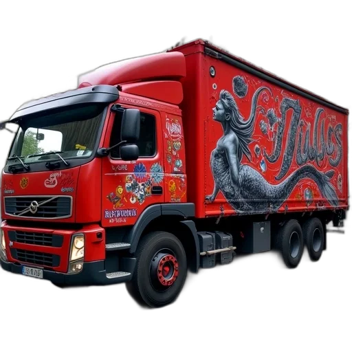 dragon, photorealistic, fantasy art, 3d render, concept art, red, black, graffiti-covered transparent PNG cut-out