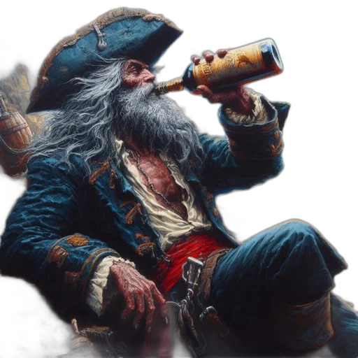 bottle, food, hat, jacket, photorealistic, concept art, fantasy art, oil painting transparent PNG cut-out