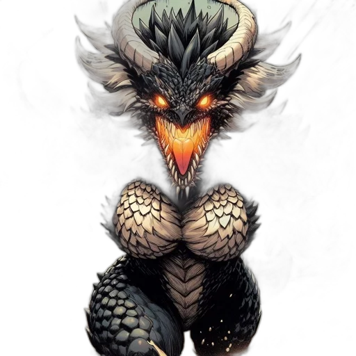 dragon, creature, mask, animal, fantasy art, concept art, pixel art, watercolor transparent PNG cut-out