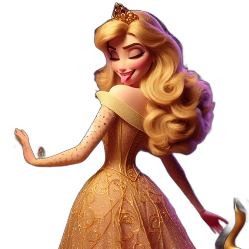 dress, crown, concept art, 3d render, cartoon, photorealistic, animated, female transparent PNG cut-out