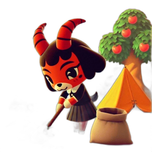 staff, concept art, fantasy art, 3d render, pixel art, forest, fire, anthropomorphic transparent PNG cut-out