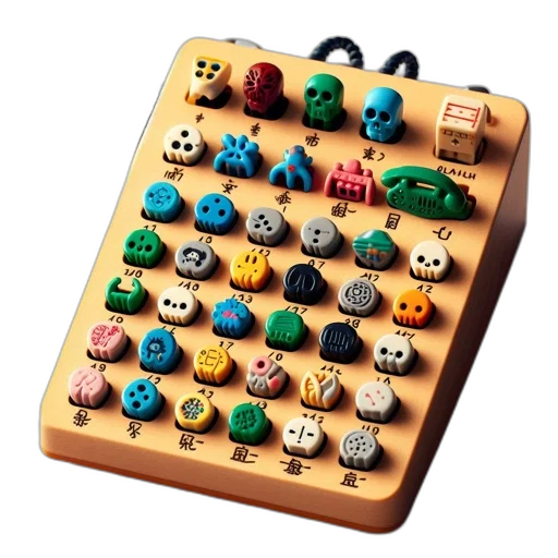 jewelry, 3d render, creatively, designed, phone, keypad, beige, colorful transparent PNG cut-out