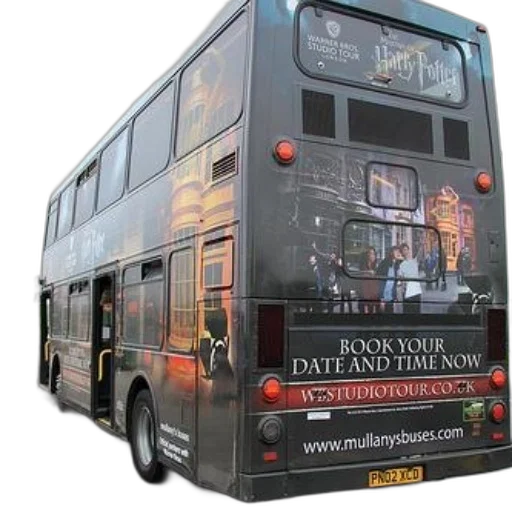 double-decker, bus, advertisement, harry, potter, warner, bros, studio transparent PNG cut-out