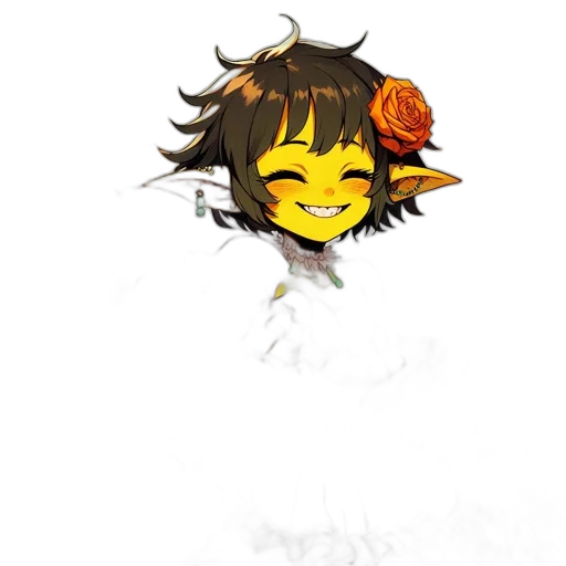 staff, flower, mask, dragon, pixel art, concept art, fantasy art, anime transparent PNG cut-out