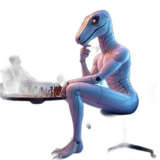 robot, creature, dragon, furniture, concept art, vaporwave, 3d render, cyberpunk transparent PNG cut-out