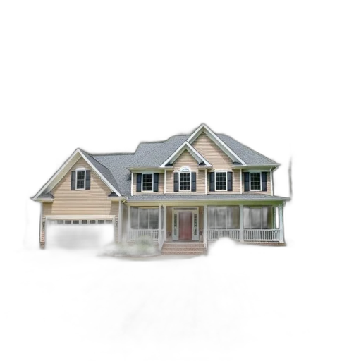 building, furniture, 3d render, photorealistic, concept art, two-story, house, gray transparent PNG cut-out