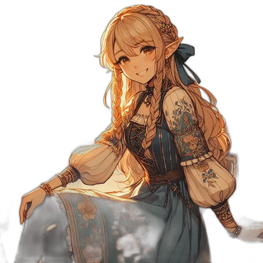 dress, staff, weapon, dragon, fantasy art, concept art, watercolor, pixel art transparent PNG cut-out