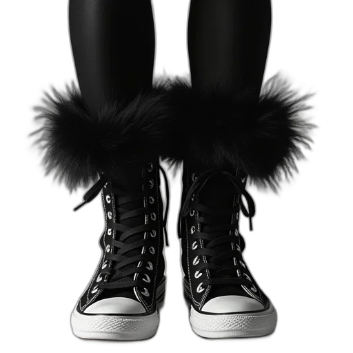 shoes, jacket, photorealistic, 3d render, concept art, monochrome, dark, woman transparent PNG cut-out