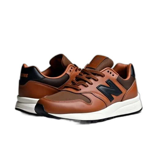 shoes, 3d render, earth tones, pair, brown, leather, white, sole transparent PNG cut-out