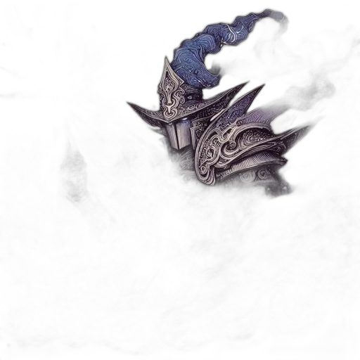 dragon, mask, weapon, sword, fantasy art, concept art, watercolor, pixel art transparent PNG cut-out