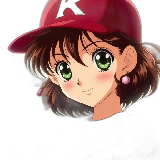 hat, face, creature, crown, anime, cartoon, photorealistic, watercolor transparent PNG cut-out