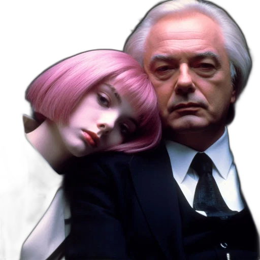 face, jacket, vaporwave, concept art, photorealistic, cyberpunk, outer space, neon lights transparent PNG cut-out