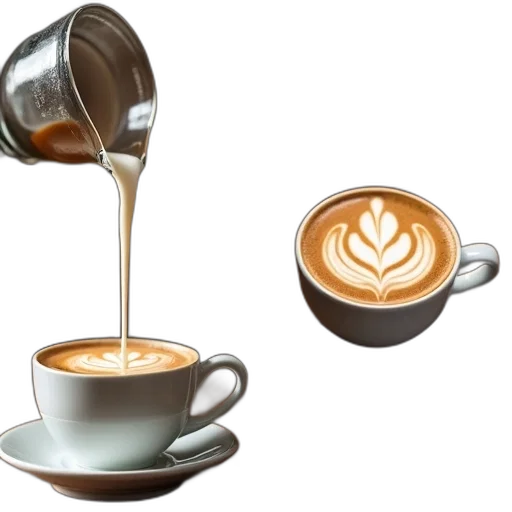 food, photorealistic, 3d render, first, image, composite, various, coffee-related transparent PNG cut-out