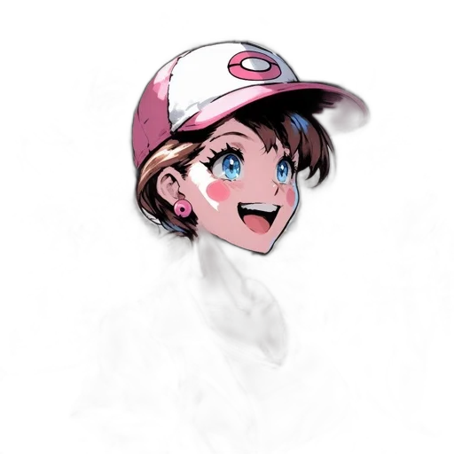 hat, face, staff, creature, anime, concept art, cartoon, watercolor transparent PNG cut-out