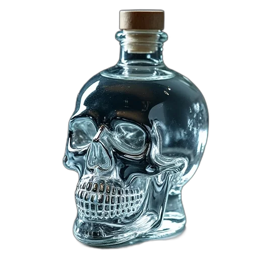 bottle, face, mask, 3d render transparent PNG cut-out