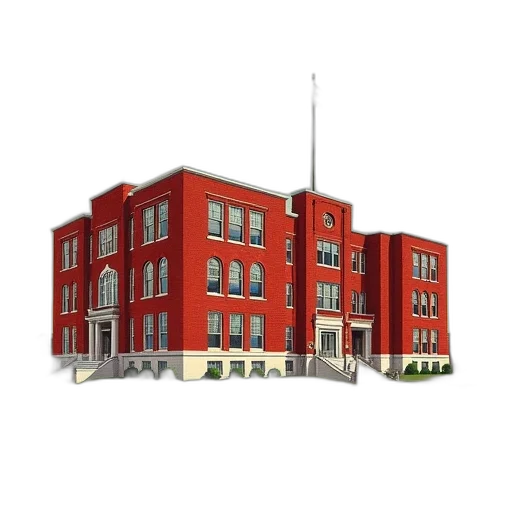 building, 3d render, photorealistic, concept art, city street, vintage, postcard, featuring transparent PNG cut-out