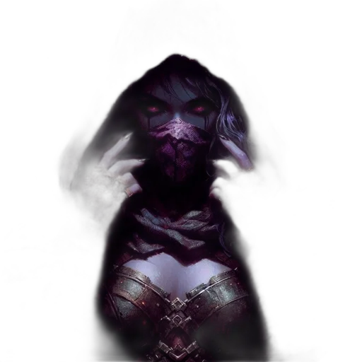 mask, face, creature, dress, concept art, fantasy art, pixel art, 3d render transparent PNG cut-out