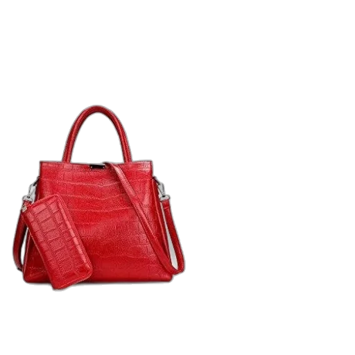 3d render, red, advertisement, handbag, details, highlighting, high-quality, material transparent PNG cut-out