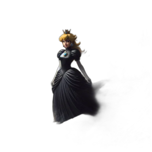 dress, crown, jewelry, staff, 3d render, concept art, photorealistic, fantasy art transparent PNG cut-out