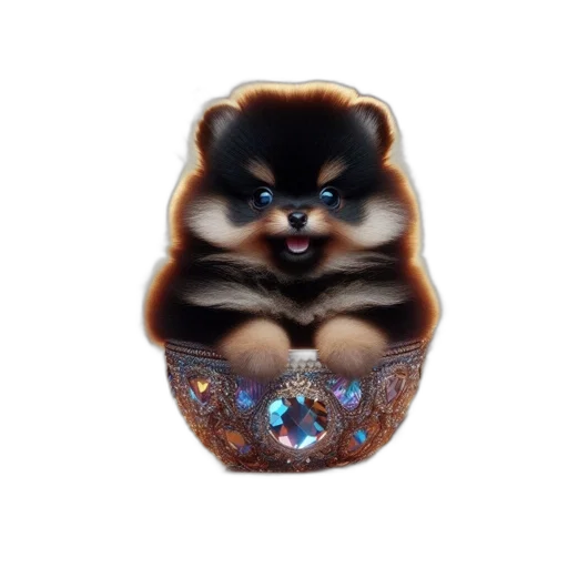jewelry, crown, animal, face, 3d render, photorealistic, oil painting, small transparent PNG cut-out