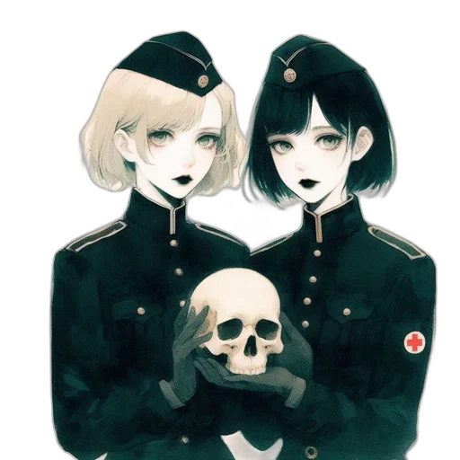 mask, staff, face, jacket, concept art, anime, watercolor, pixel art transparent PNG cut-out
