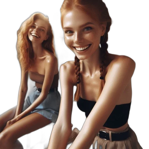 jewelry, dress, hair, face, photorealistic, 3d render, concept art, cartoon transparent PNG cut-out