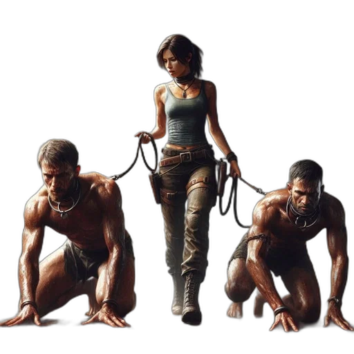 concept art, comic book art, female, character, adventurous, outfit, leads, two transparent PNG cut-out