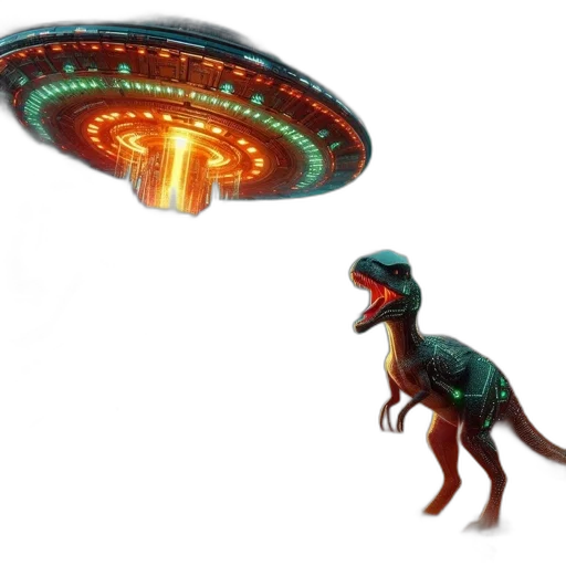 creature, animal, dragon, concept art, 3d render, outer space, ufo, hovers transparent PNG cut-out