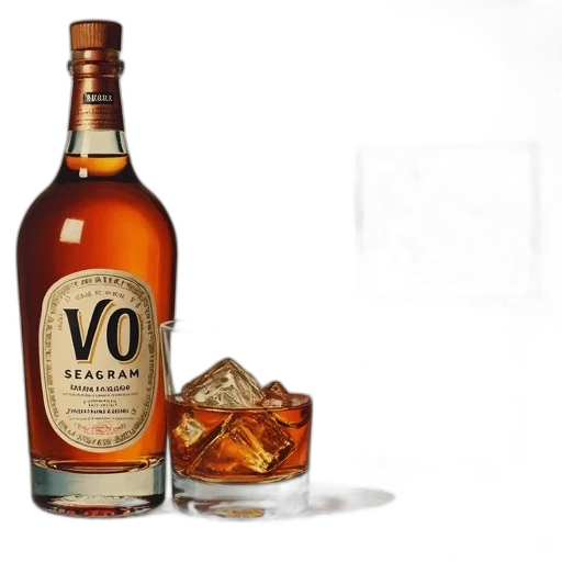 bottle, vintage, advertisement, featuring, canadian, whiskey, label, reads transparent PNG cut-out