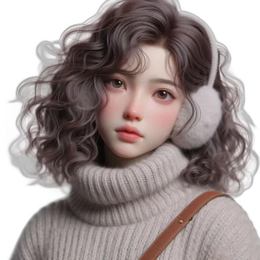 hair, face, jacket, mask, photorealistic, fantasy art, 3d render, concept art transparent PNG cut-out