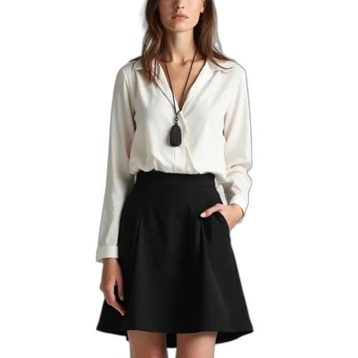 dress, jacket, jewelry, monochrome, dark, woman, wearing, white transparent PNG cut-out