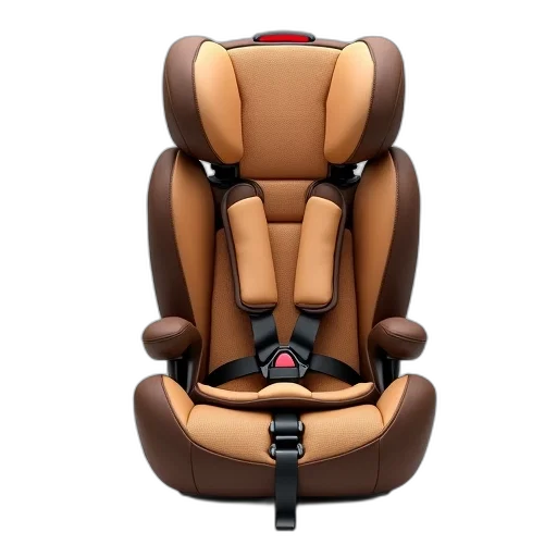 3d render, child, car, seat, tan, brown, color, scheme transparent PNG cut-out