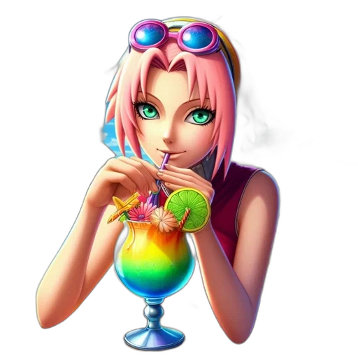 food, jewelry, pixel art, vaporwave, anime, concept art, animated, female transparent PNG cut-out