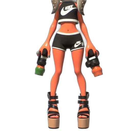 shoes, weapon, robot, staff, 3d render, concept art, cyberpunk, earth tones transparent PNG cut-out