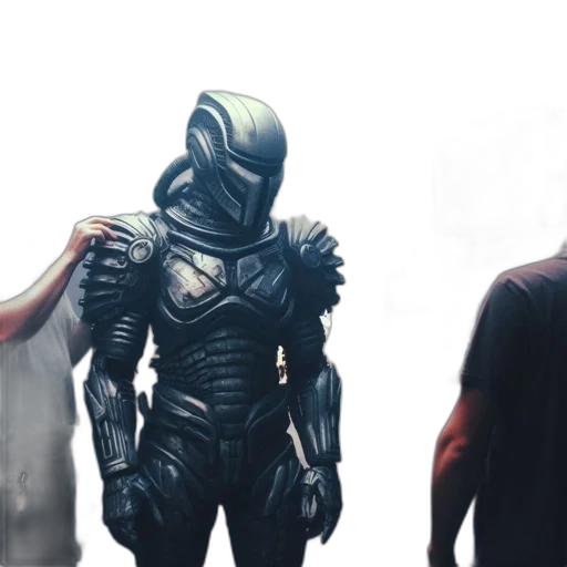 concept art, 3d render, comic book art, dark, person, casual, wear, fine-tunes transparent PNG cut-out