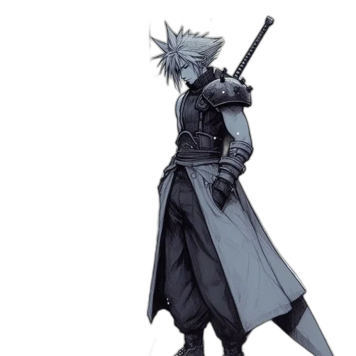 sword, staff, weapon, concept art, fantasy art, pixel art, 3d render, monochrome transparent PNG cut-out