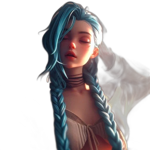 hair, dress, staff, face, fantasy art, concept art, pixel art, cyberpunk transparent PNG cut-out