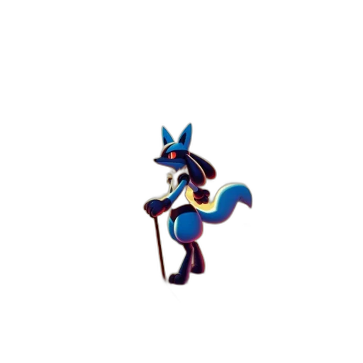 staff, animal, dragon, creature, pixel art, concept art, vaporwave, 3d render transparent PNG cut-out