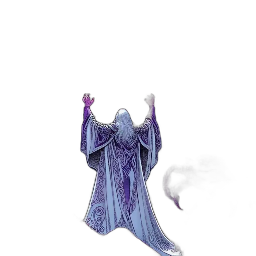 creature, dragon, staff, dress, concept art, fantasy art, 3d render, vaporwave transparent PNG cut-out