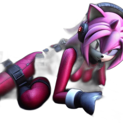 robot, 3d render, concept art, vaporwave, cyberpunk, anthropomorphic, cat, figure transparent PNG cut-out